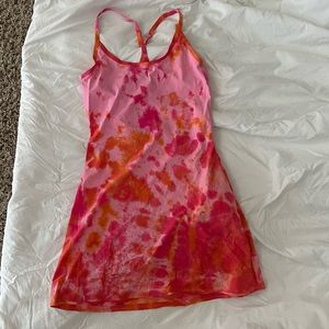 Outdoor voices NWOT exercise dress XS pink orange tie dye